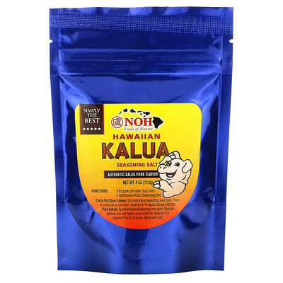Купить NOH Foods of Hawaii Hawaiian Kalua Seasoning Salt, 4 oz (113 g)