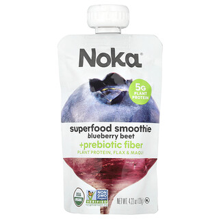 Noka, Batido de superalimentos y fibra prebiótica, Remolacha azul, 120 g (4,22 oz)