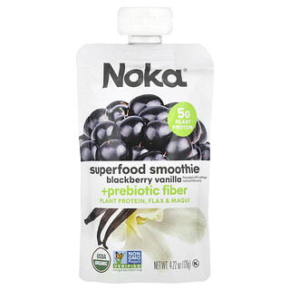 Noka, Superfood 奶昔 + 植物蛋白质，黑莓，香草，4.22 盎司（120 克）