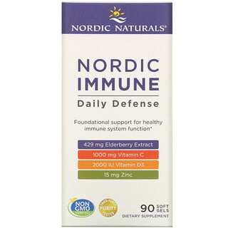 Nordic Naturals, Nordic Immune（ノルディックイミューン）デイリーディフェンス、ソフトジェル90粒