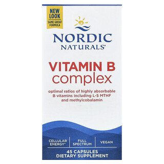 Nordic Naturals, 비타민B 복합체, 캡슐 45정