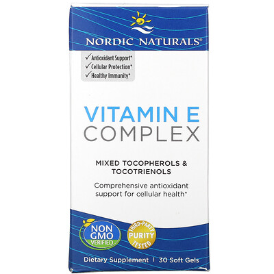 Nordic Naturals Vitamin E Complex, 30 Soft Gels