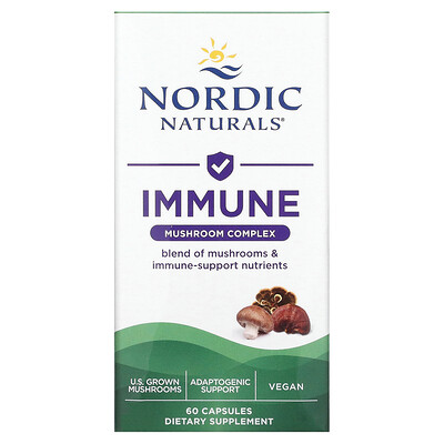 

Nordic Naturals Immune, грибной комплекс, 60 капсул