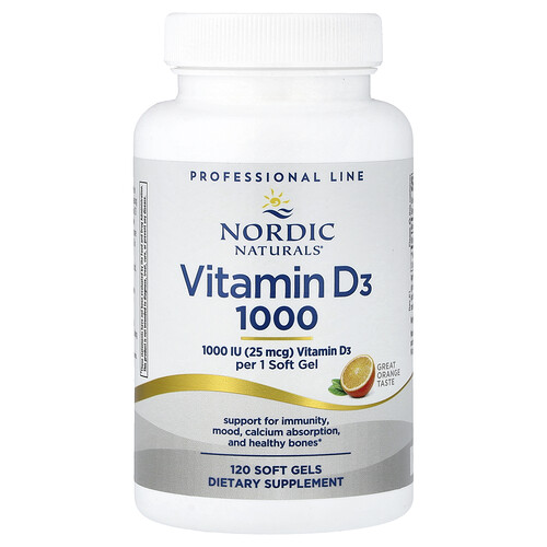 ノルディック ナチュラルズ ビタミンD3 1000 オレンジ 25mcg(1,000IU) ソフトジェル120粒