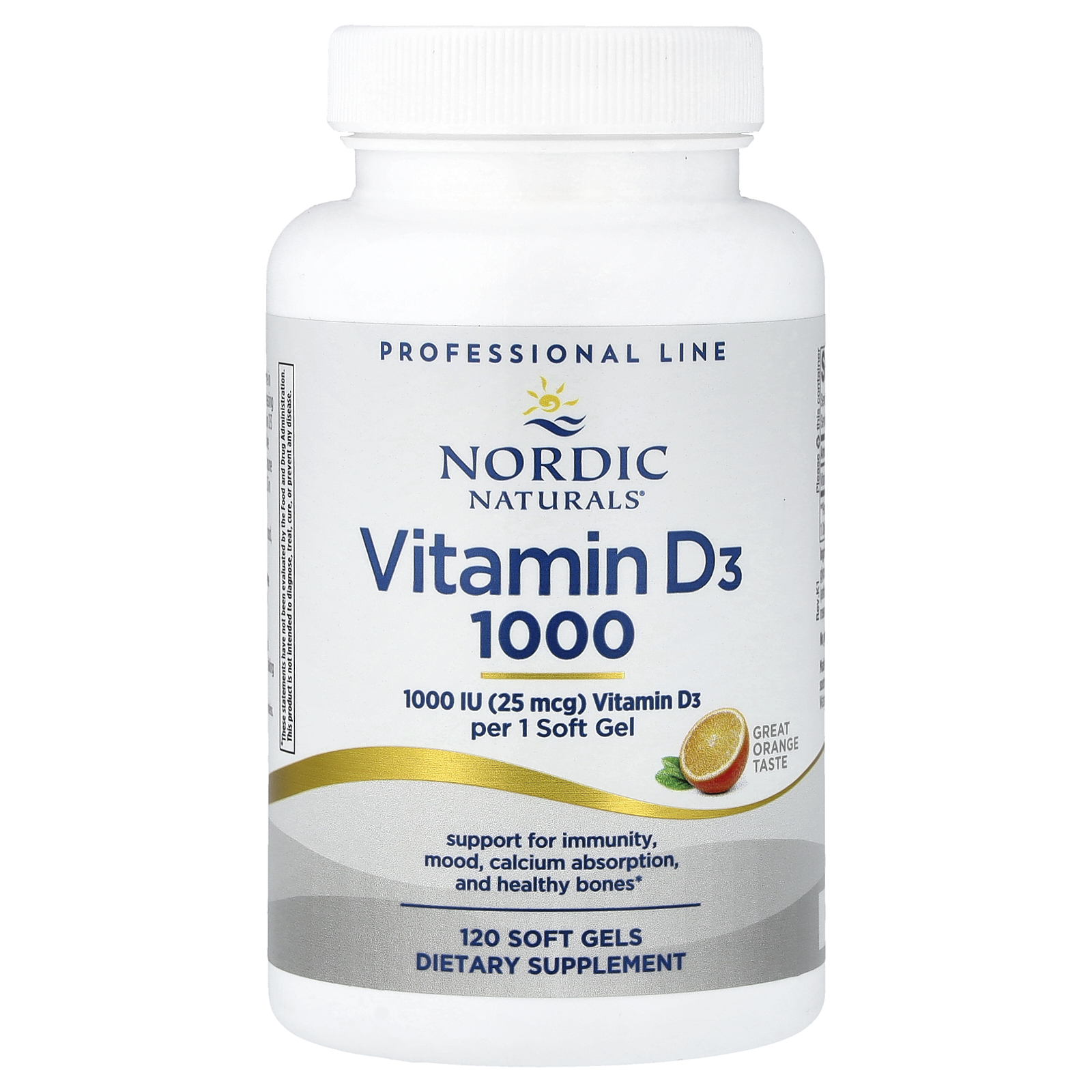 Nordic Naturals (노르딕 내추럴스), 비타민D3, 1000mcg(1,000IU), 소프트젤 120정 (판매가 중단된 상품)