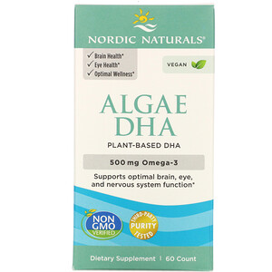 Отзывы о нордик Натуралс, Algae DHA, 60 Soft Gels