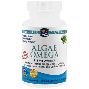 нордик Натуралс, Algae Omega, 715 mg, 60 Soft Gels отзывы покупателей