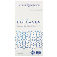 Marine Collagen, Great Strawberry Taste, 15 Stick Packets, 5 g Each - изображение