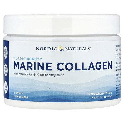 Nordic Naturals, Nordic Beauty, Colágeno marino con vitamina C, Fresa, 150 g (5,3 oz)