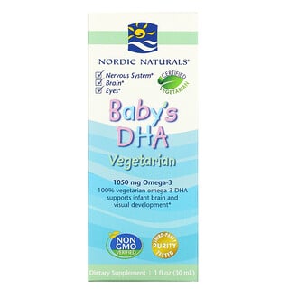 Nordic Naturals, Baby's DHA, DHA para bebés, Vegetal, 30 ml (1 oz. líq.)