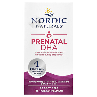 Nordic Naturals, Suplemento DHA prenatal, 90 cápsulas blandas