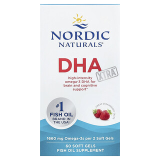 Nordic Naturals, DHA Xtra™, Fresa, 60 cápsulas blandas
