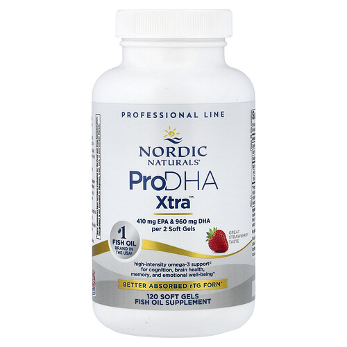 Nordic Naturals ProDHA Xtra™ ストロベリー ソフトジェル120粒