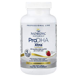 Nordic Naturals, ProDHA Xtra™, Fresa, 120 cápsulas blandas
