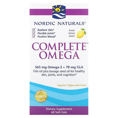 

Nordic Naturals Complete Omega Lemon 60 Soft Gels