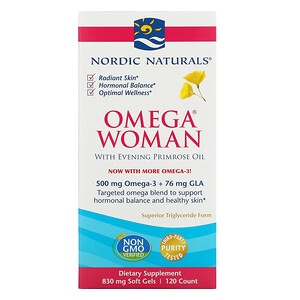 Отзывы о нордик Натуралс, Omega Woman with Evening Primrose Oil, 120 Soft Gels