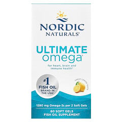 Nordic Naturals, Ultimate Omega, Citron, 60 měkkých gelů (640 mg na měkký gel)