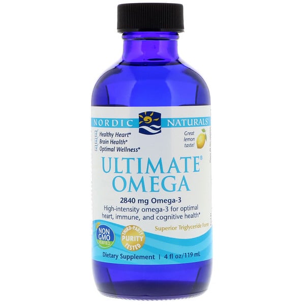 Nordic Naturals, Ultimate Omega, лимон, 2840 мг, 119 мл (4 жидких унции)