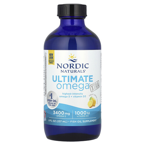 Nordic Naturals Ultimate Omega® Xtra, Lemon, 8 fl oz (237 ml)