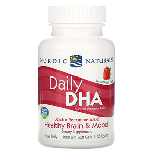 Отзывы о нордик Натуралс, Daily DHA, Natural Fruit Flavor, 1,000 mg, 30 Soft Gels