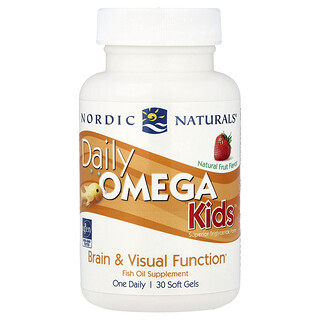 Nordic Naturals, Daily Omega Kids™, Sabor natural a frutas, 30 cápsulas blandas