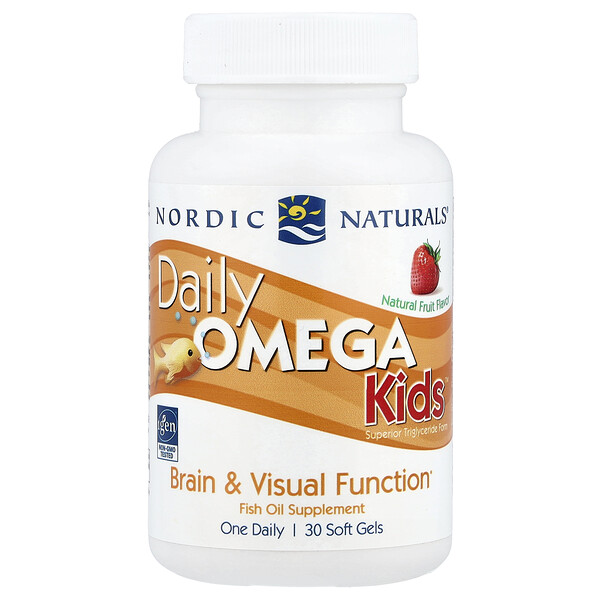 Nordic Naturals Daily Omega Kids™, Natural Fruit, 30 Soft Gels