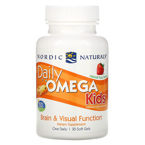 Отзывы о нордик Натуралс, Daily Omega Kids, Natural Fruit Flavor, 500 mg, 30 Soft Gels