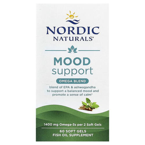 Nordic Naturals Mood Support, Omega Blend, 60 Soft Gels
