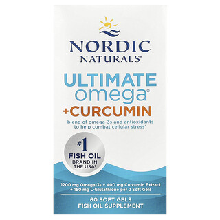Nordic Naturals, Ultimate Omega + Curcumine, 60 capsules à enveloppe molle