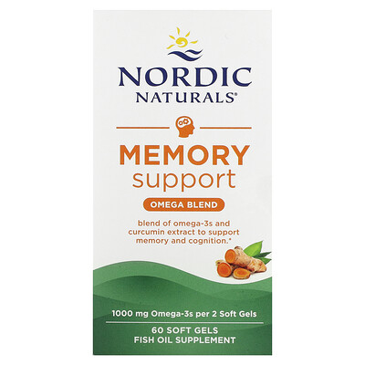 Product Image for Nordic Naturals, Memory Support, Omega Blend, 60 Soft Gels