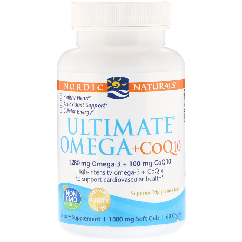 Nordic Naturals, Ultimate Omega + CoQ10, 1000 mg, 60 Soft Gels iHerb