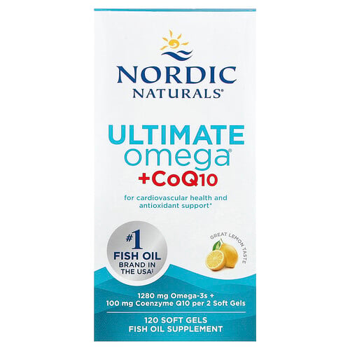 Nordic Naturals、アルティメット オメガ® + CoQ10、レモン、ソフトジェル120粒