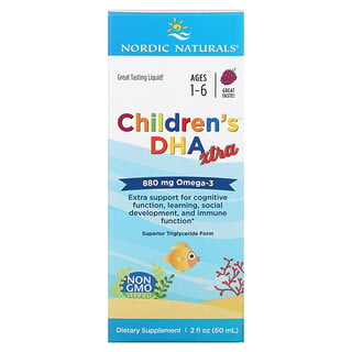 Nordic Naturals, Children's DHA Xtra, Ages 1-6, Berry Punch, 880 mg, 2 fl oz (60 ml)