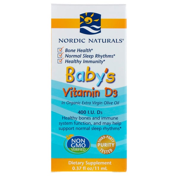 Nordic Naturals, Витамин D3 для детей, 400 МЕ, 11 мл (0,37 жидк. унции)