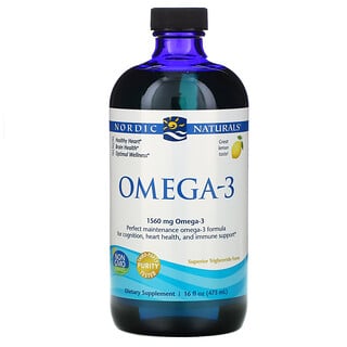 Nordic Naturals, Omega-3, Limón, 1560 mg, 473 ml (16 oz. líq.)