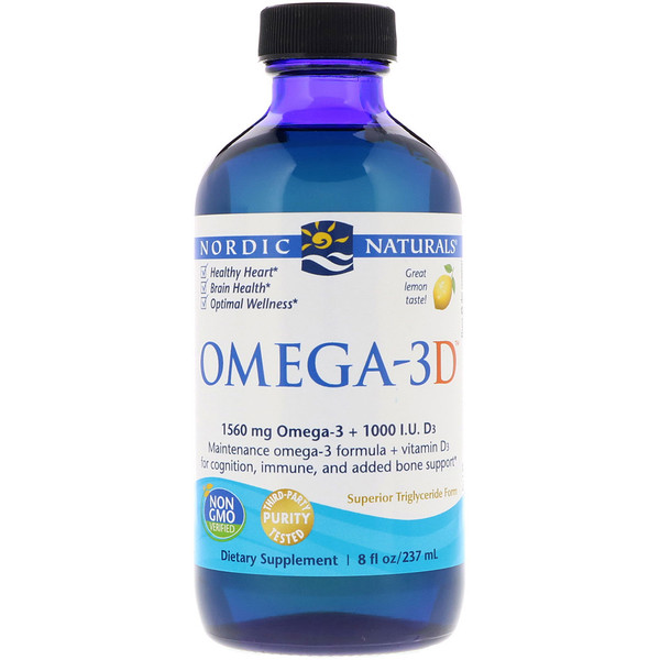 Nordic Naturals, Omega-3D, Lemon, 237 ΠΌΠ» (8 ΠΆΠΈΠ΄ΠΊΠΈΡ
ΡΠ½ΡΠΈΠΉ)