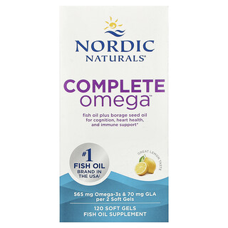 Nordic Naturals, Complete Omega™, лимонний смак, 120 капсул