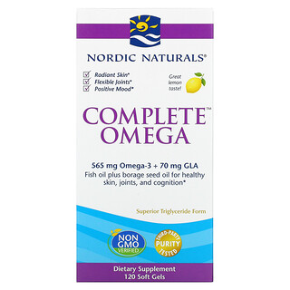 Nordic Naturals, Complete Omega, citron, 1000 mg, 120 gélules