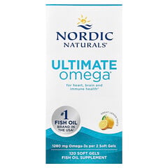 Ultimate Omega®, омега-кислоти, з лимонним смаком, 120 капсул (640 мг у капсулі)