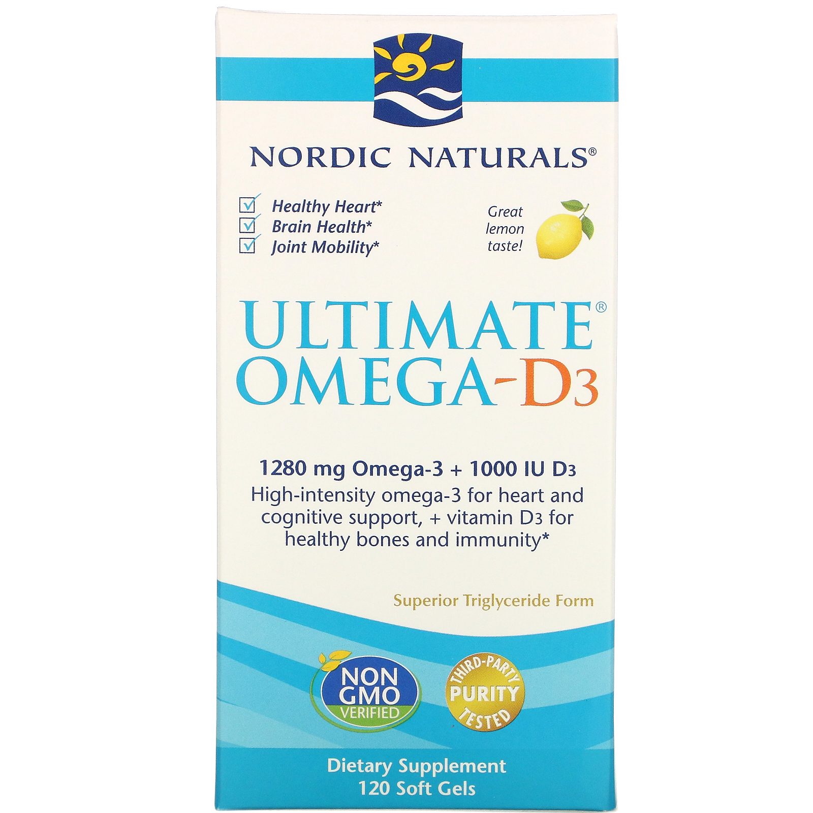 nordic naturals ultimate omega d3 120 softgels