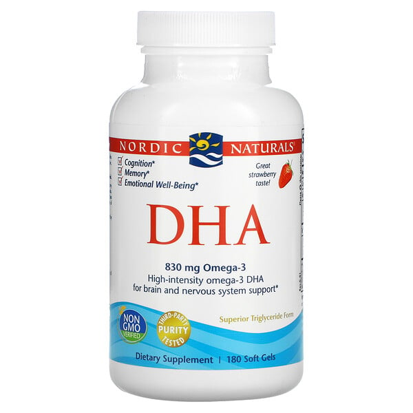 DHA, Strawberry, 415 mg, 180 Soft Gels