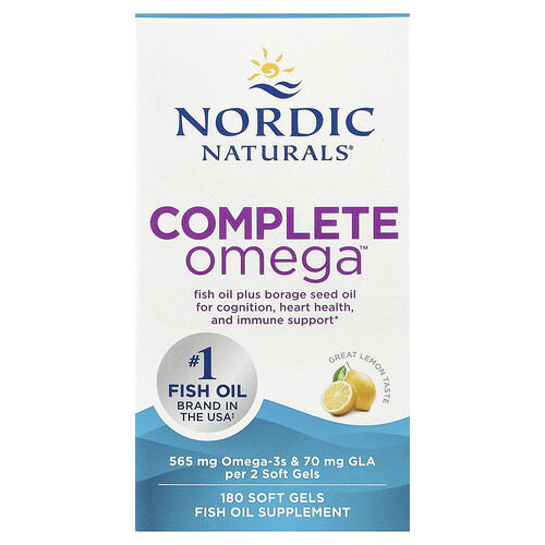 Nordic Naturals Complete Omega™, Lemon, 180 Soft Gels