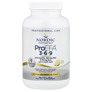 Nordic Naturals, ProEFA® 3-6-9, Lemon, 180 Softgels