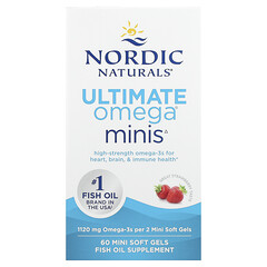 Ultimate Omega® Minis, полуниця, 60 капсул (560 мг в 1 капсулі)