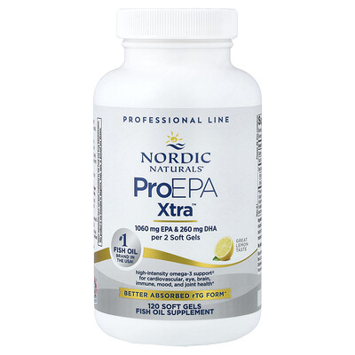 Nordic Naturals, ProEPA Xtra™, Limón, 120 cápsulas blandas