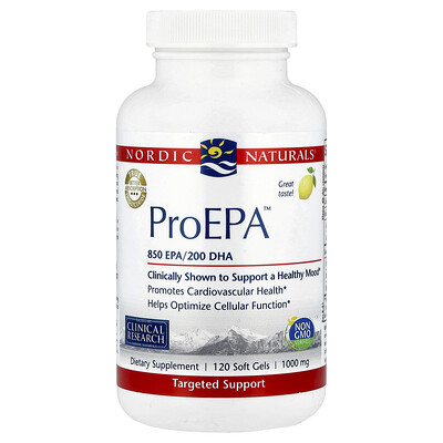 Nordic Naturals, ProEPA™, Limón, 120 cápsulas blandas