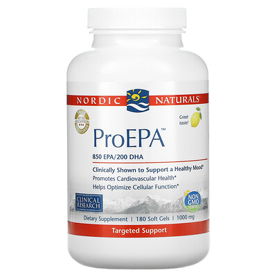 

Nordic Naturals ProEPA, лимон, 1000 мг, 180 капсул