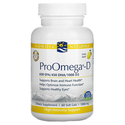 

Nordic Naturals ProOmega-D Lemon 1 000 mg 60 Soft Gels