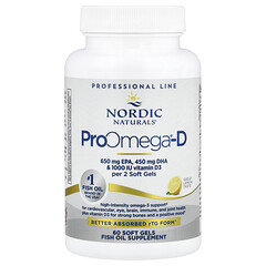 ProOmega-D, Лимон, 1000 мг, 60 м'яких капсул