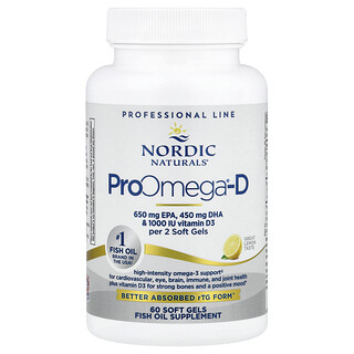 Nordic Naturals, ProOmega®-D, Lemon, 60 Soft Gels
